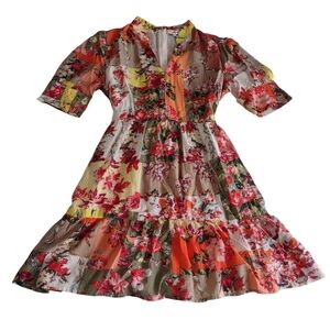 Rene Derhy Medium Patchwork Floral Dress